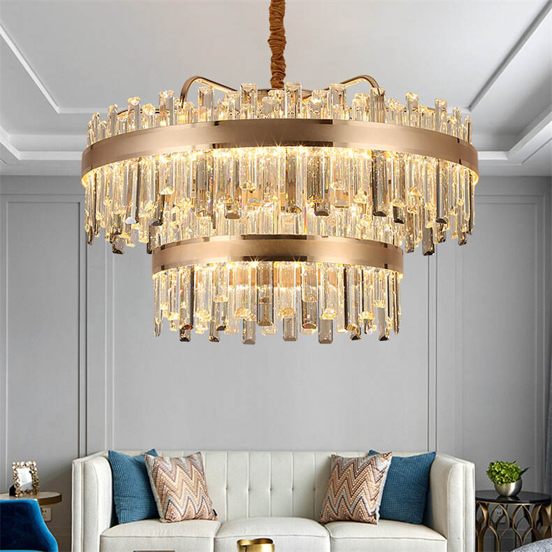 luxury LED crystal pendent lamp application 2